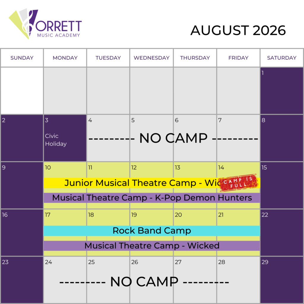 Summer Camp Calendar 2026 second
